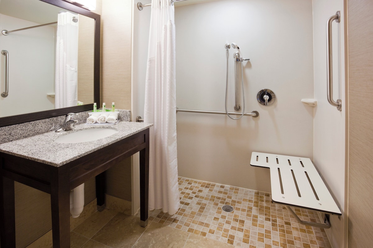 Standard Room, 1 King Bed, Accessible (Mobility, Roll-In Shower) | Desk, blackout curtains, iron/ironing board, free cots/infant beds