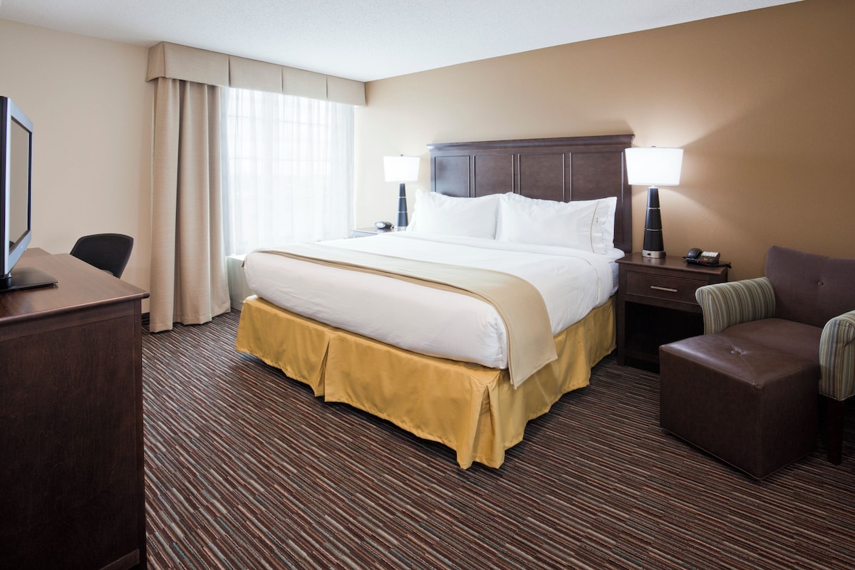 Suite, 1 King Bed | Desk, blackout curtains, iron/ironing board, free cots/infant beds