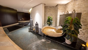 Couples treatment room(s), sauna, hot tub, steam room, body treatments