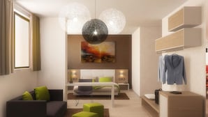 Ropa de cama de alta calidad y minibar 