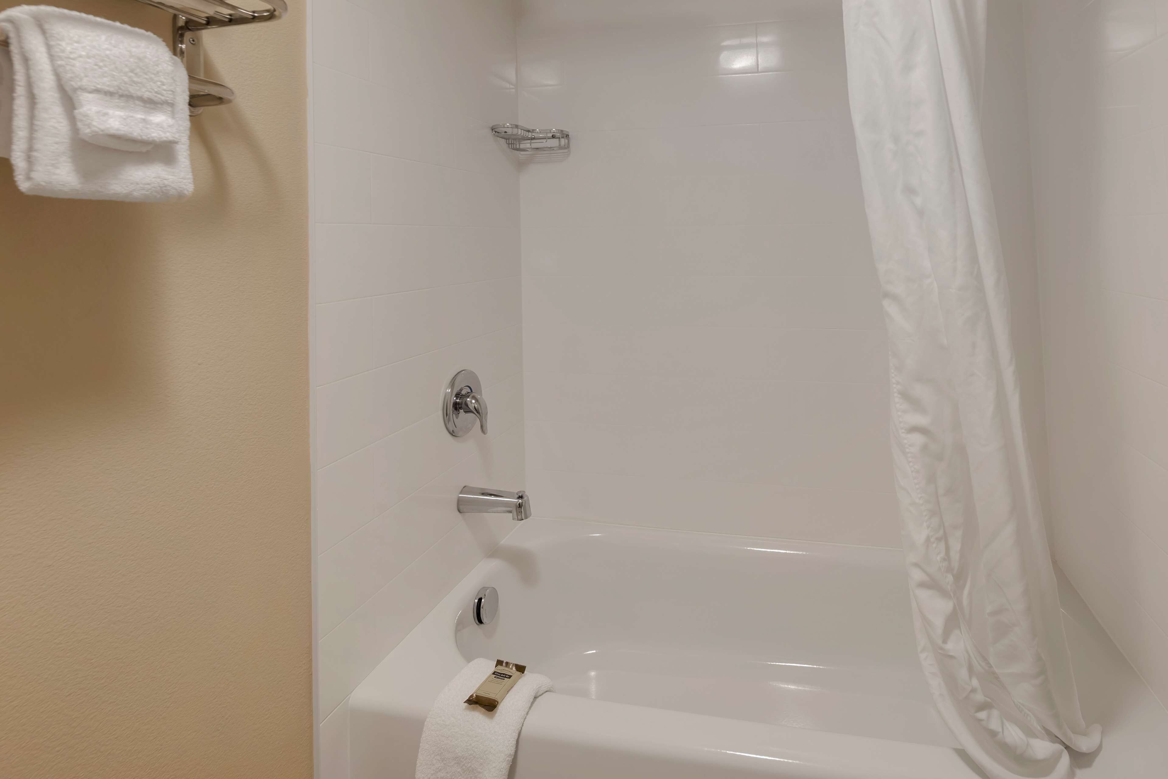 free toiletries, hair dryer, towels