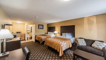 Suite, 2 Queen Beds, Non Smoking, No Pets | 1 bedroom, premium bedding, desk, iron/ironing board