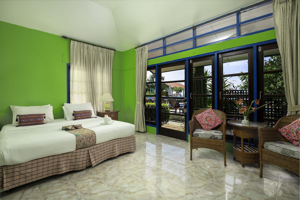 Camera Basic con letto matrimoniale o 2 letti singoli, vista mare | Una cassaforte in camera, Wi-Fi gratuito
