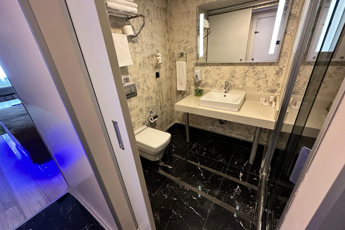 Free toiletries, hair dryer, slippers, towels