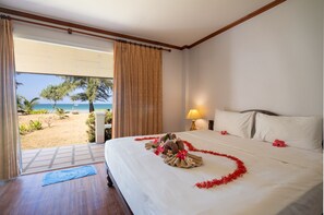 Superior Double Room, Beachfront | In-room safe, desk, free cots/infant beds, free WiFi