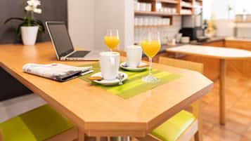 Daily buffet breakfast (EUR 15 per person)
