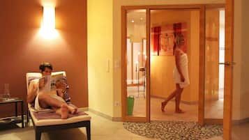 Sauna, dampbad, kropsbehandlinger, hot stone-massage