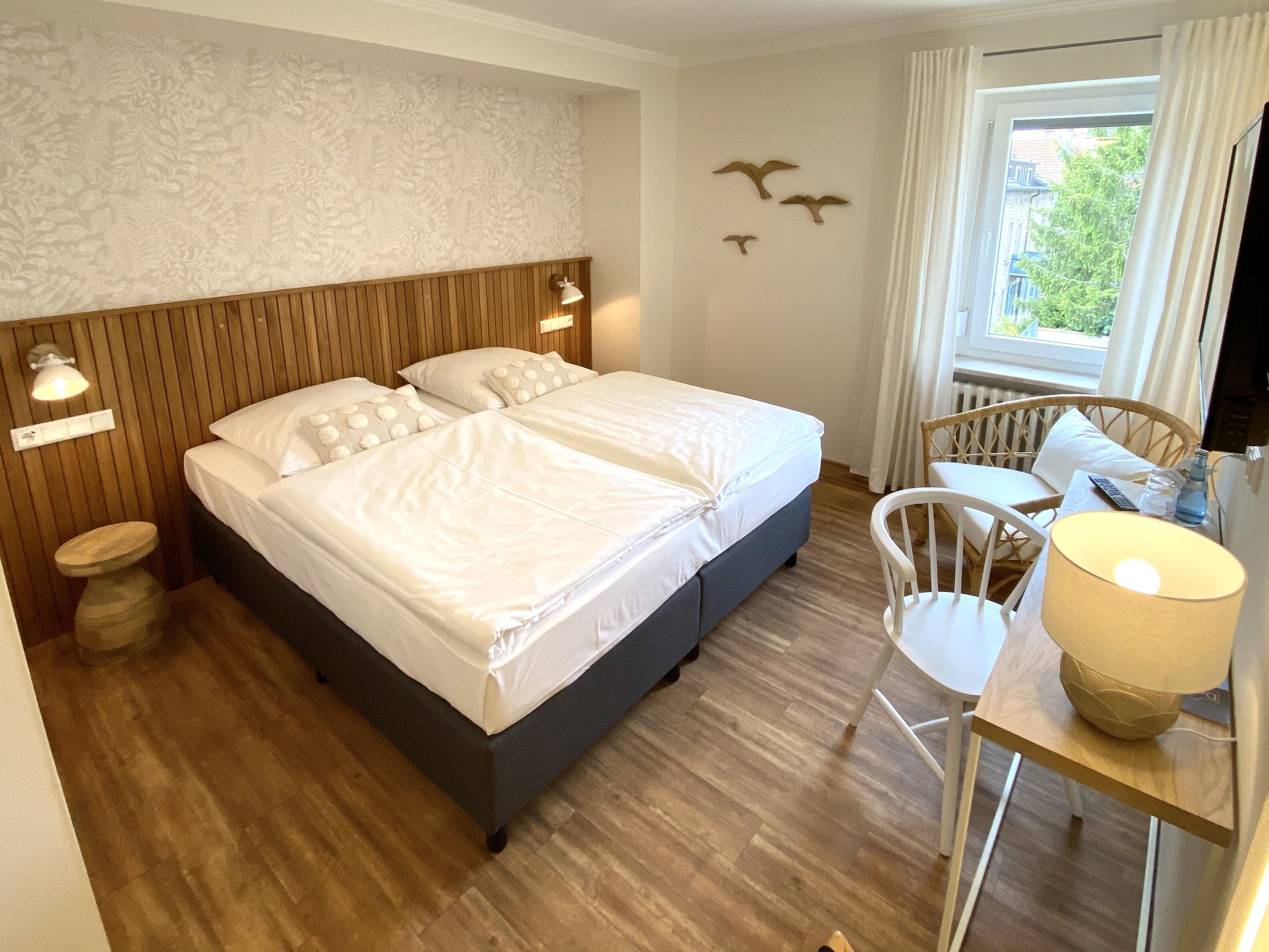 hypo-allergenic bedding, individually decorated, individually furnished