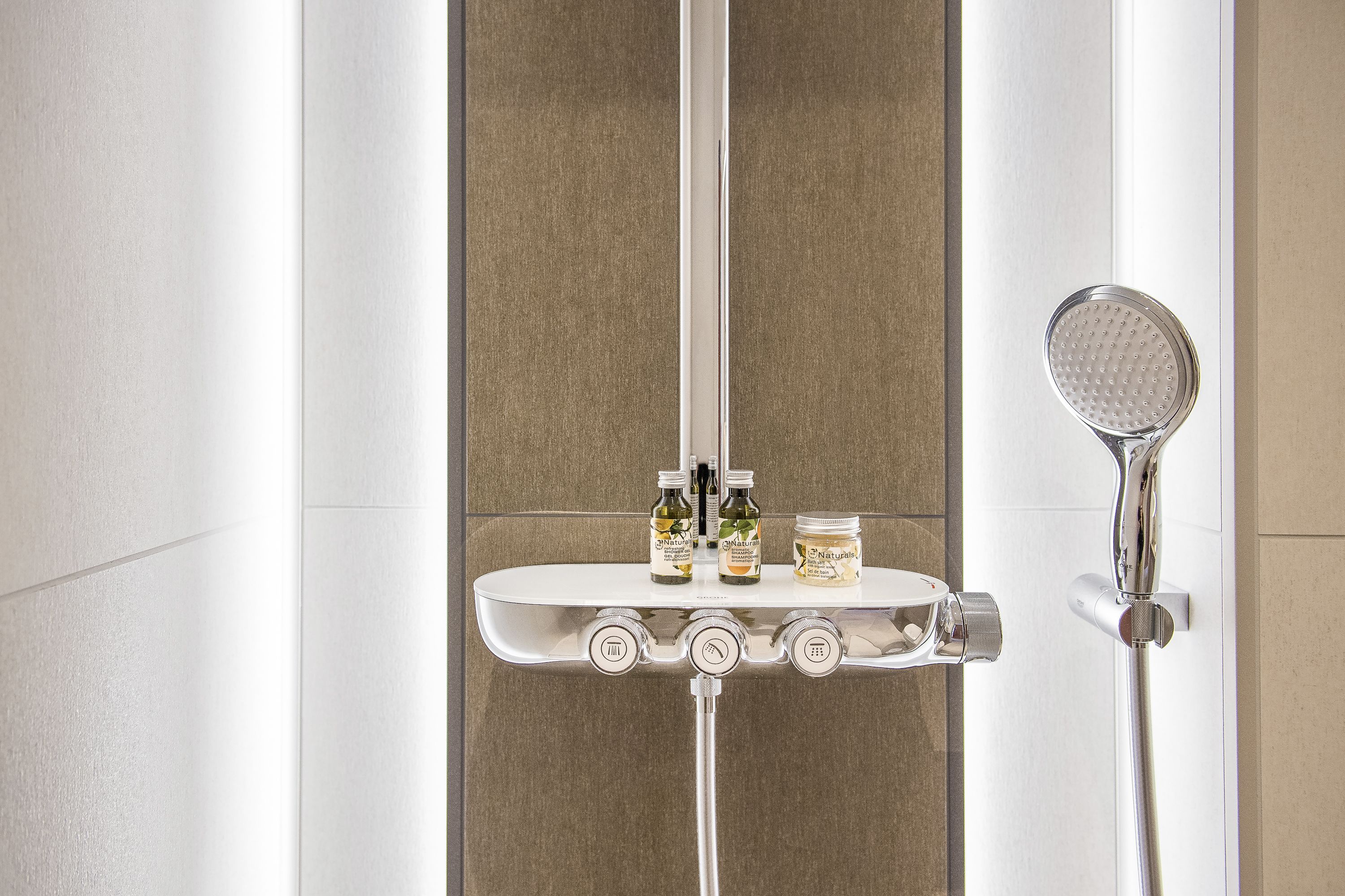 premium single room, 1 bedroom, ensuite | bathroom | rainfall showerhead, eco-friendly toiletries, hair dryer, bathrobes