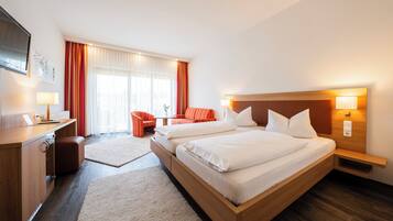 Premium bedding, minibar, in-room safe, desk