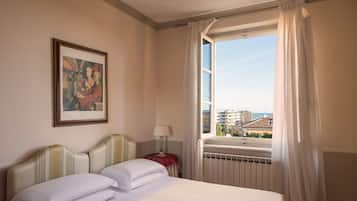 Apartment, 3 Bedrooms, Sea View | Egyptian cotton sheets, premium bedding, memory-foam beds, minibar