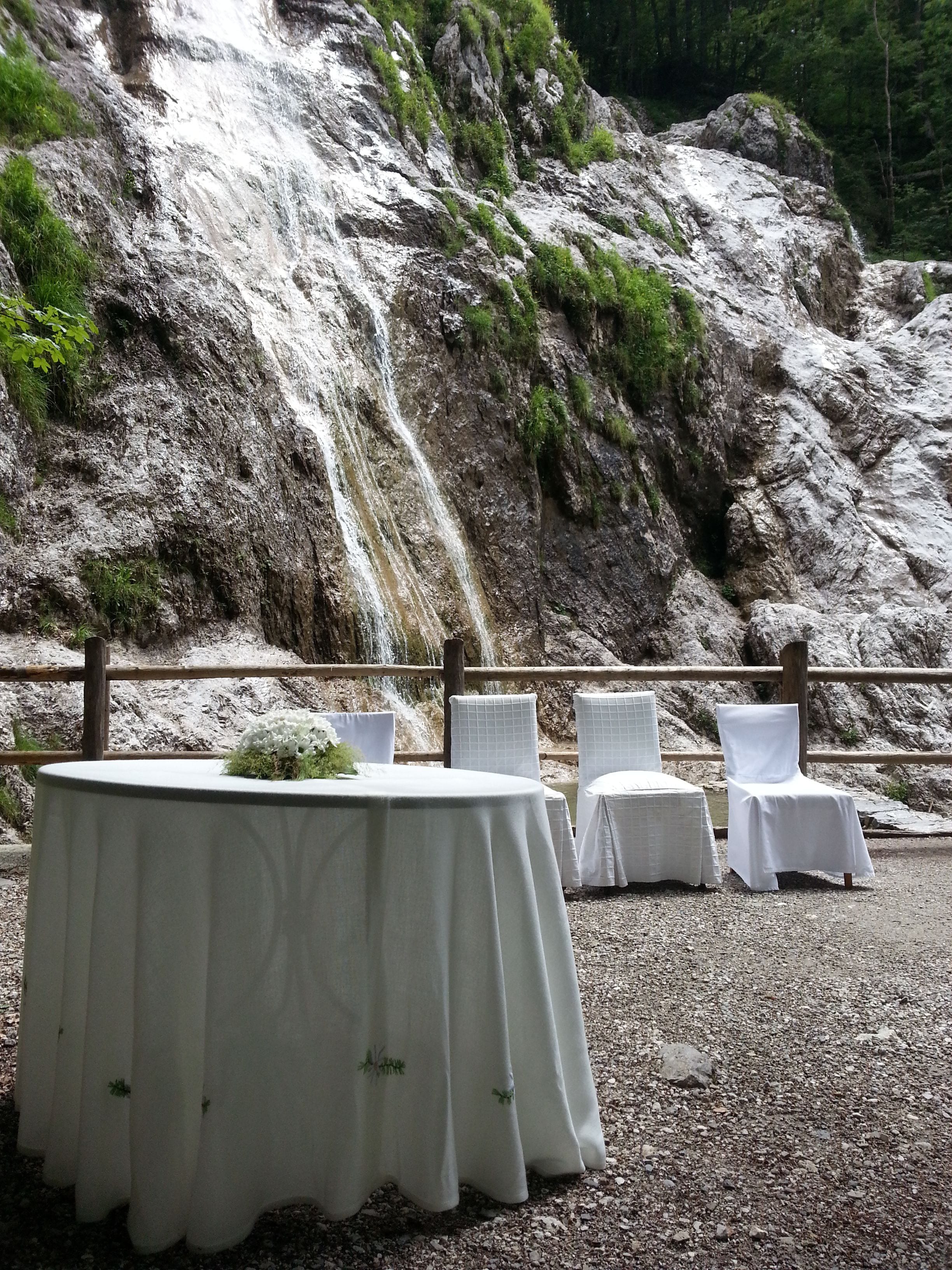 Outdoor wedding area
