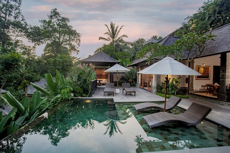Outdoor pool, open 7:30 AM to 7:00 PM, pool umbrellas, pool loungers. The Lokha Ubud Resort, Villas & SPA