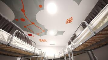 Shared Dormitory (1) | Gebar bulu kapas, ruang kerja komputer riba, Wi-fi percuma, cadar katil