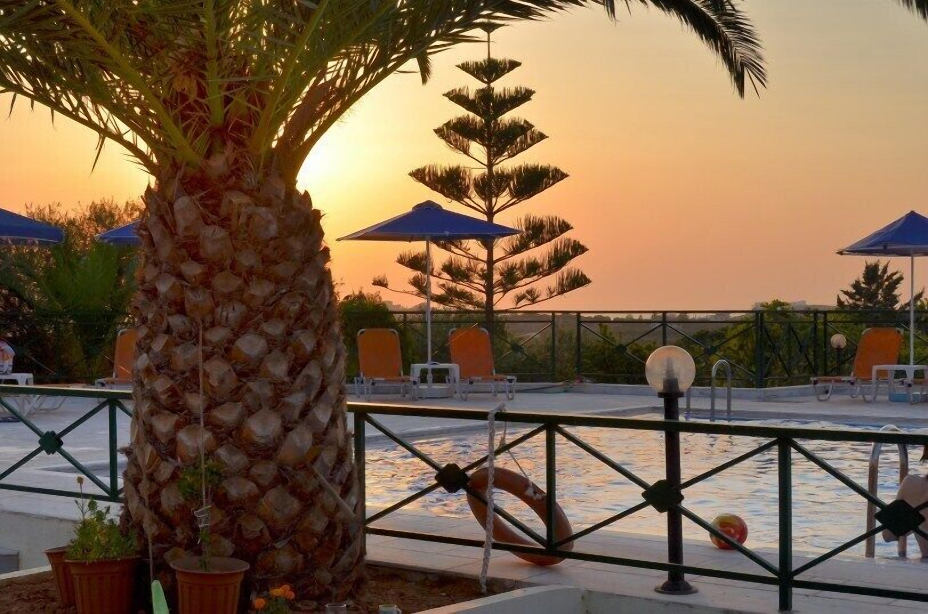 Indoor pool, outdoor pool, pool umbrellas, sun loungers