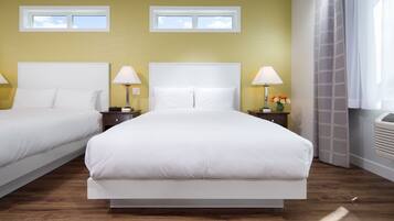 Desk, free WiFi, bed sheets