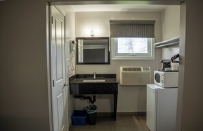Double Room, 2 Queen Beds (Ground and 2nd Floor) | Living area | 32-inch TV with cable channels - Aquarius Motel (Tay Valley)