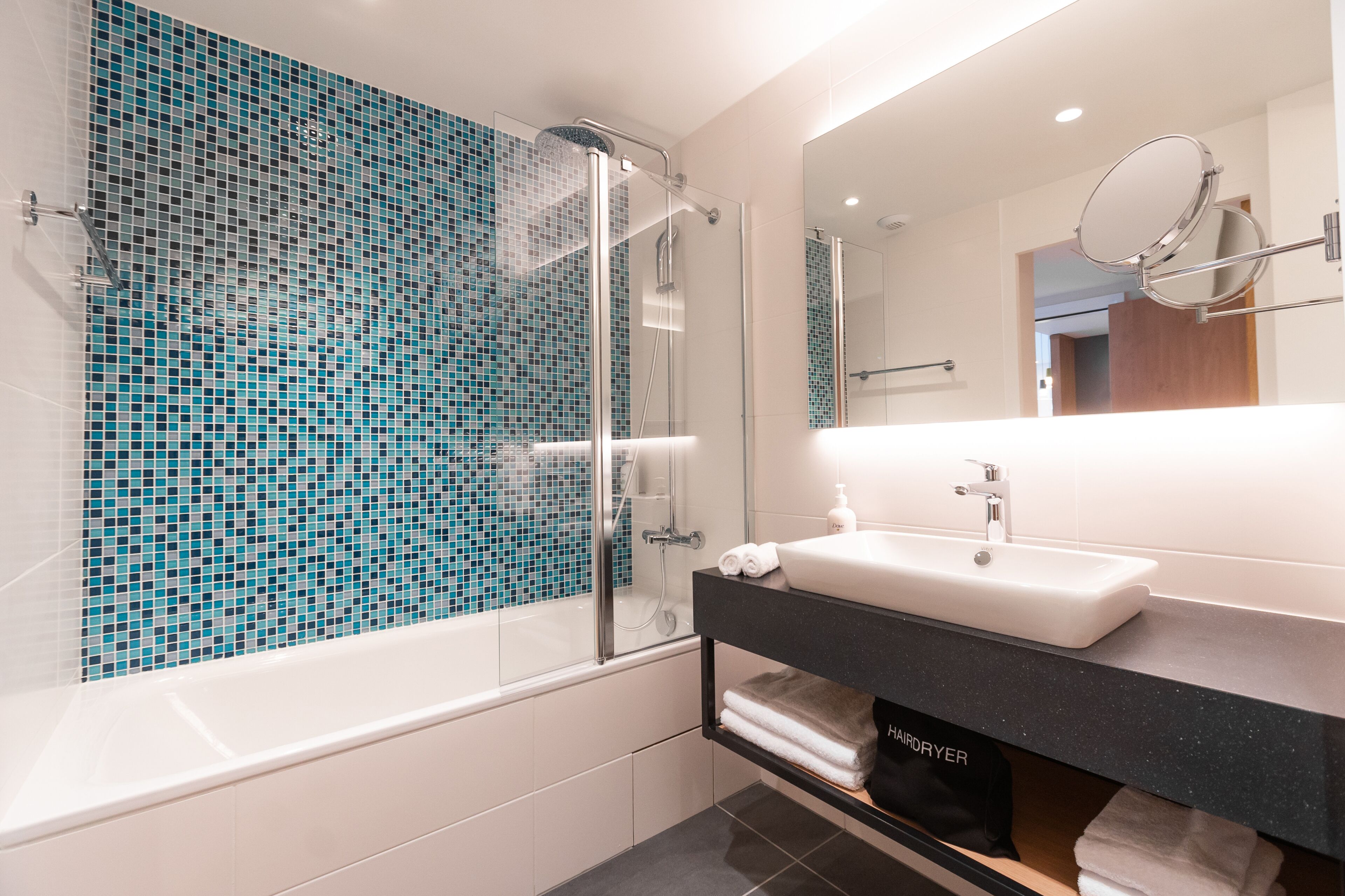 room, 1 queen bed with sofa bed, garden view | bathroom | rainfall showerhead, eco-friendly toiletries, towels