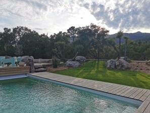 Outdoor pool, a heated pool