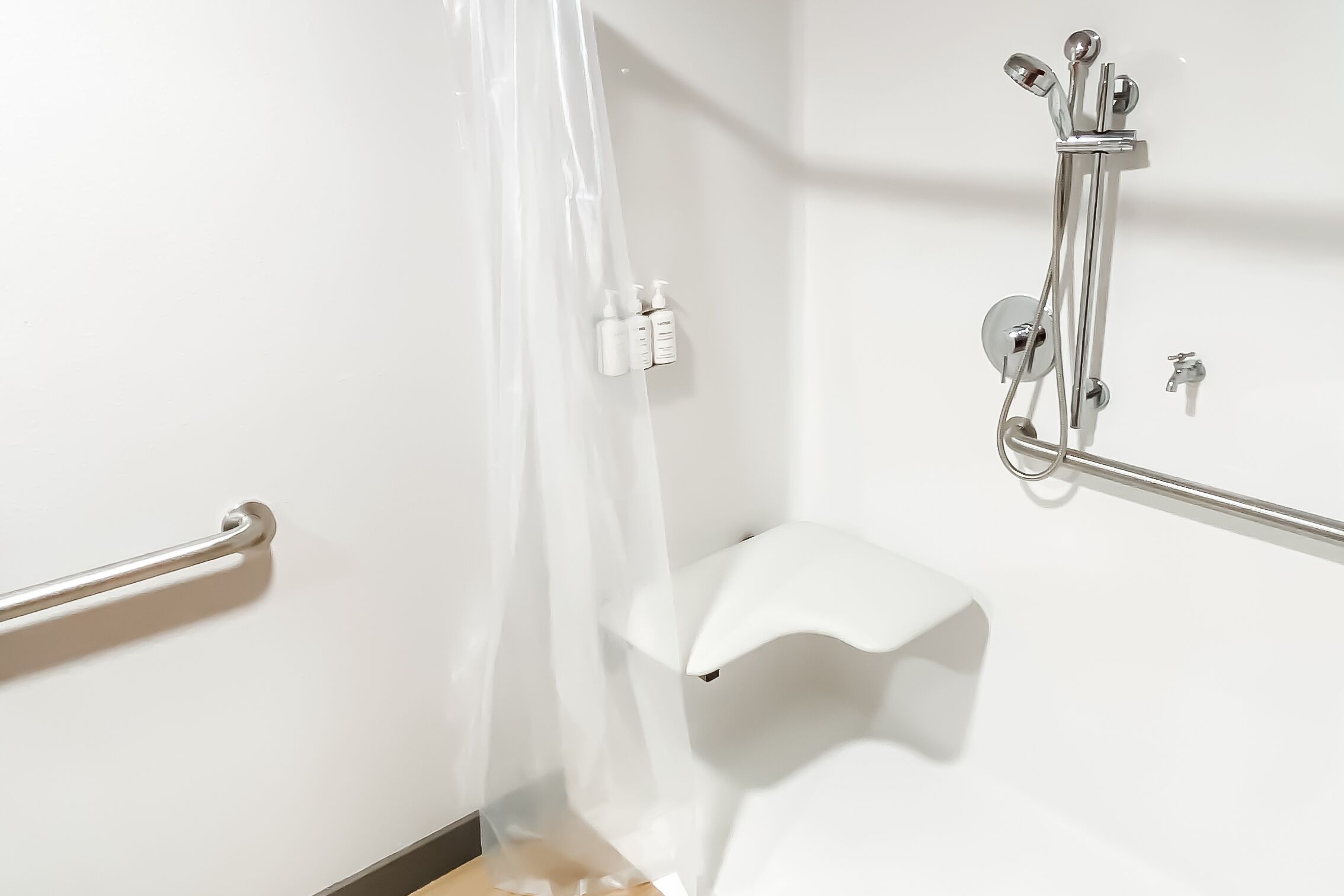 standard room, accessible | bathroom | shower, towels