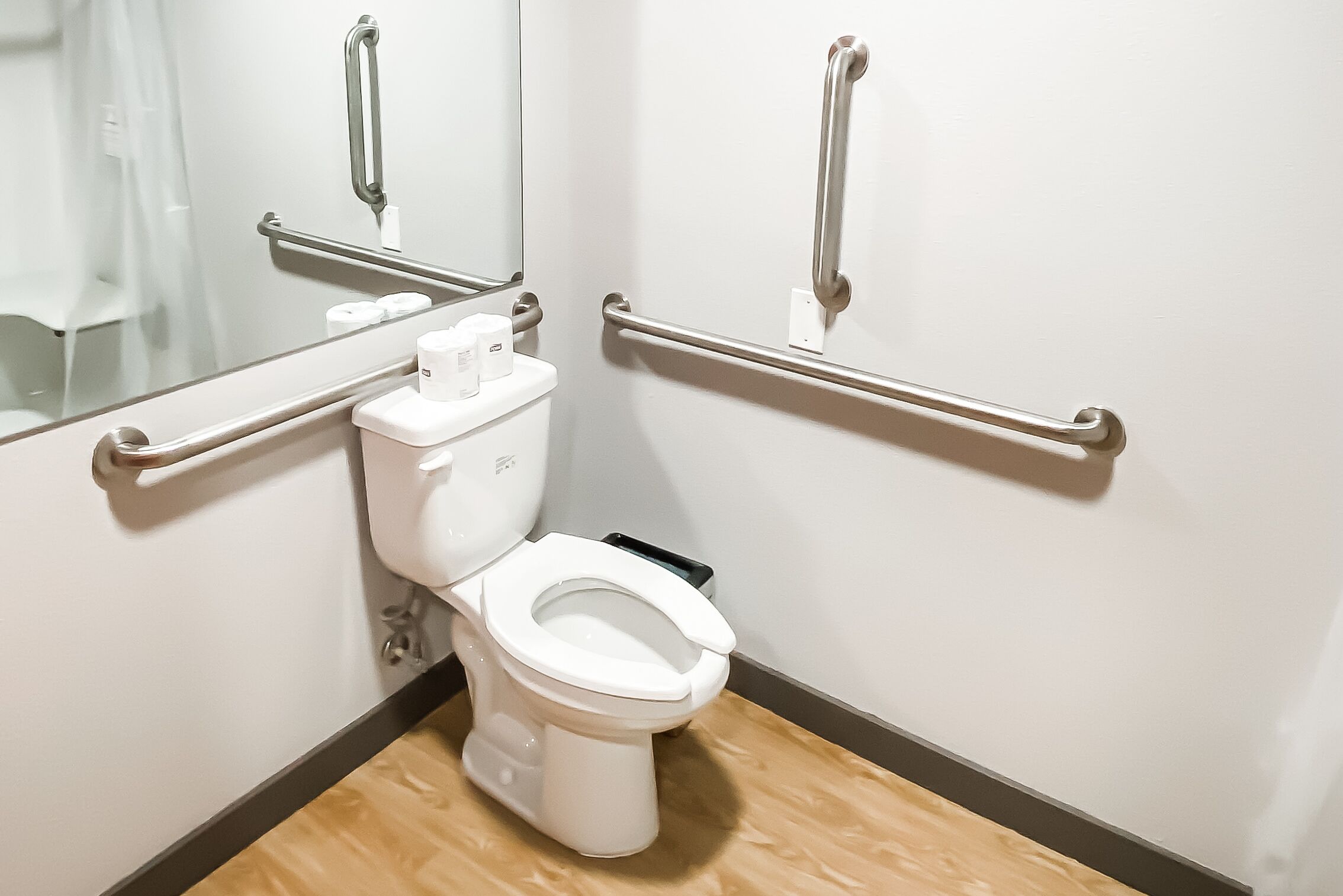 standard room, accessible | bathroom | shower, towels