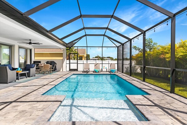 A heated pool