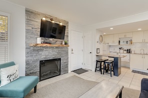 TV connectée, cheminée