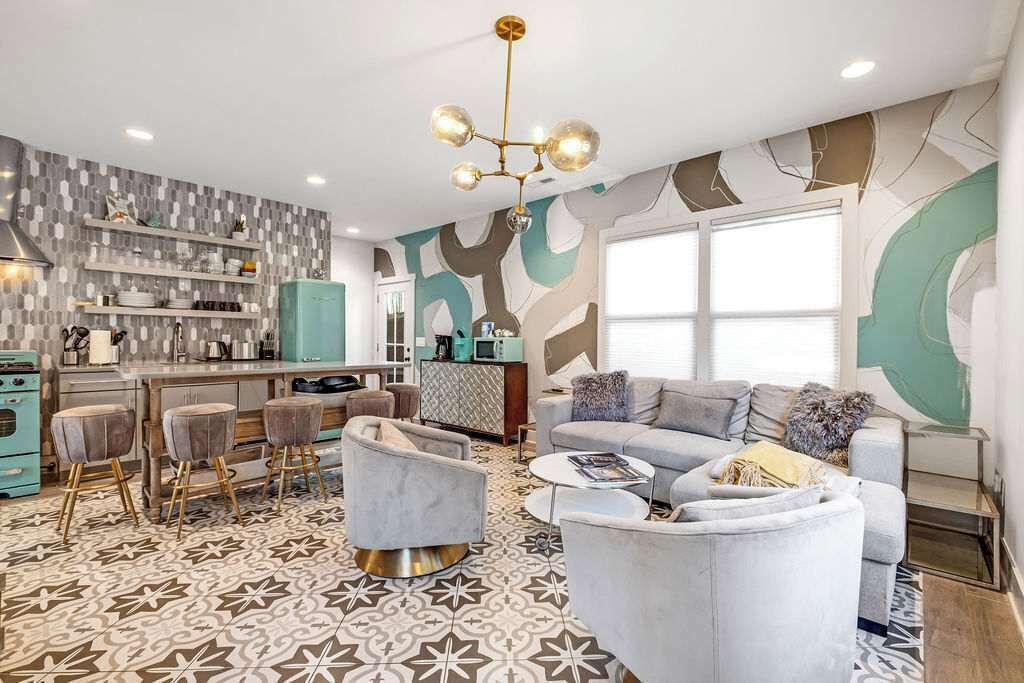 Smart TV, fireplace, music library, offices