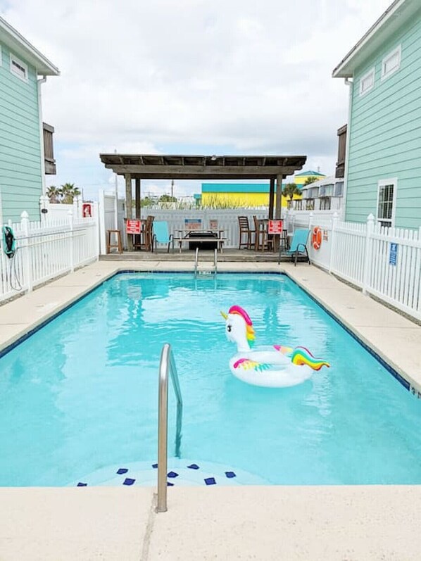Outdoor pool, a heated pool