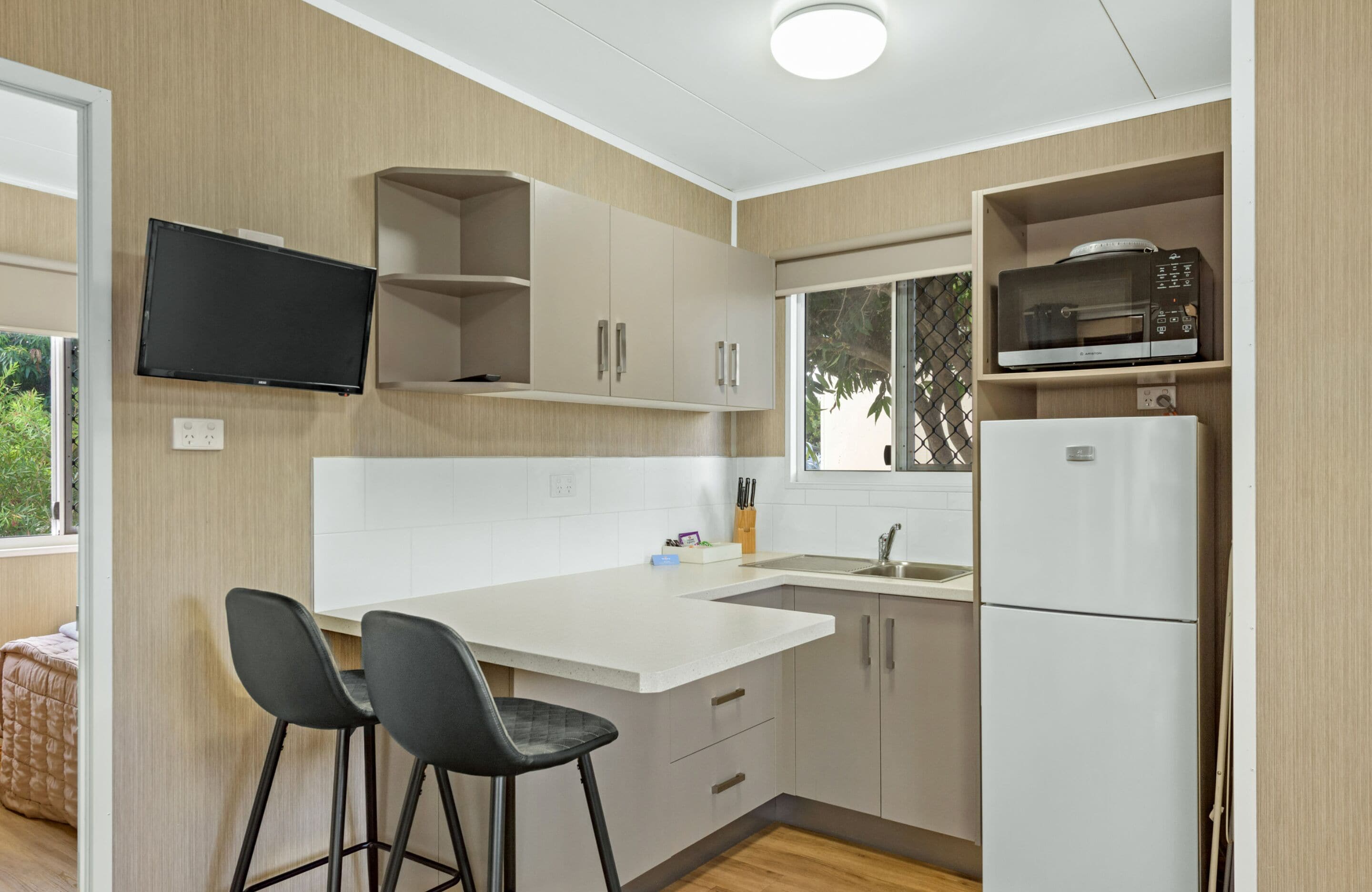 Superior 1 Bedroom Cabin - Sleeps 2 | Private kitchen | Fridge, microwave, stovetop, electric kettle