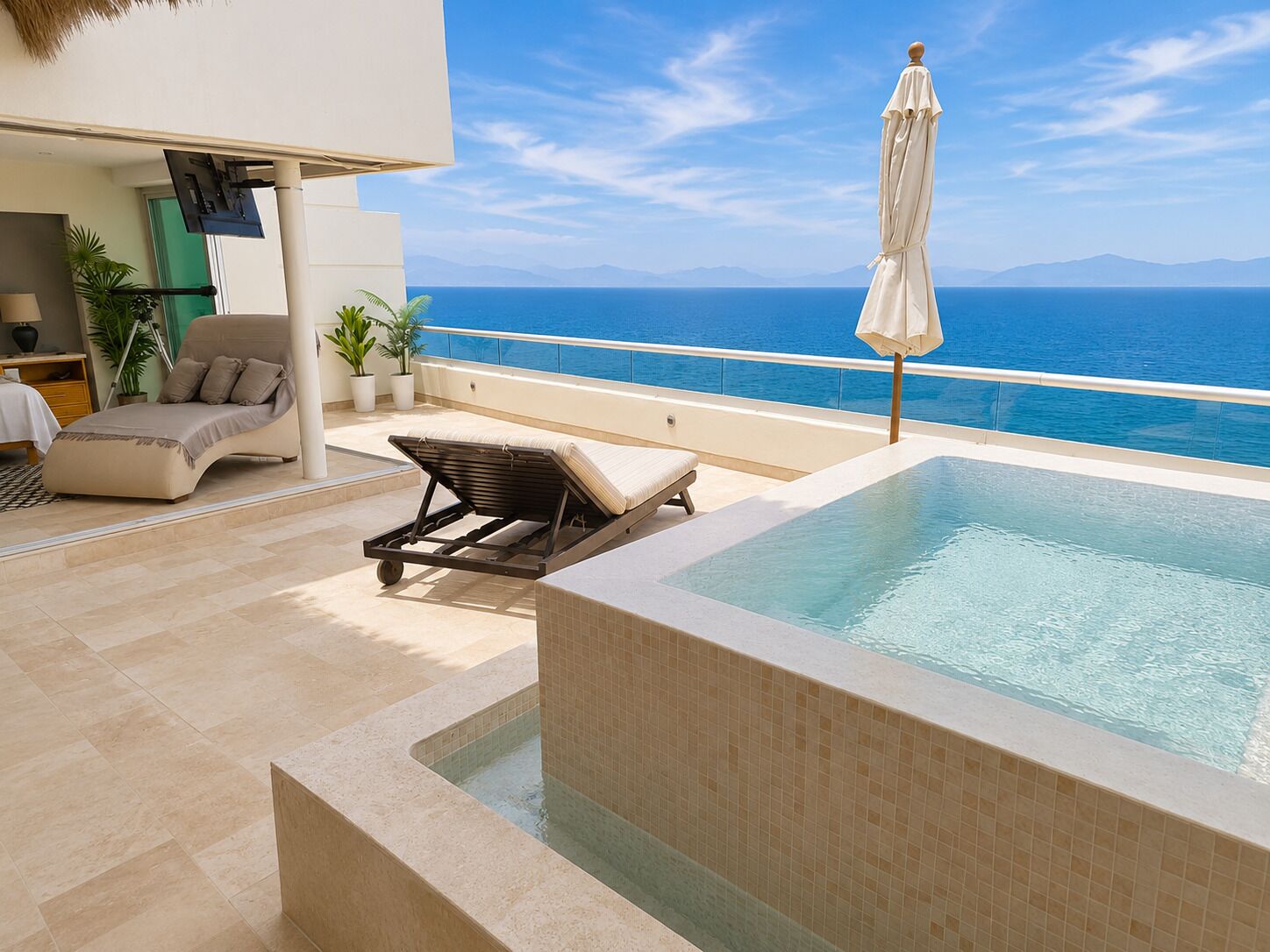 Indoor pool, outdoor pool