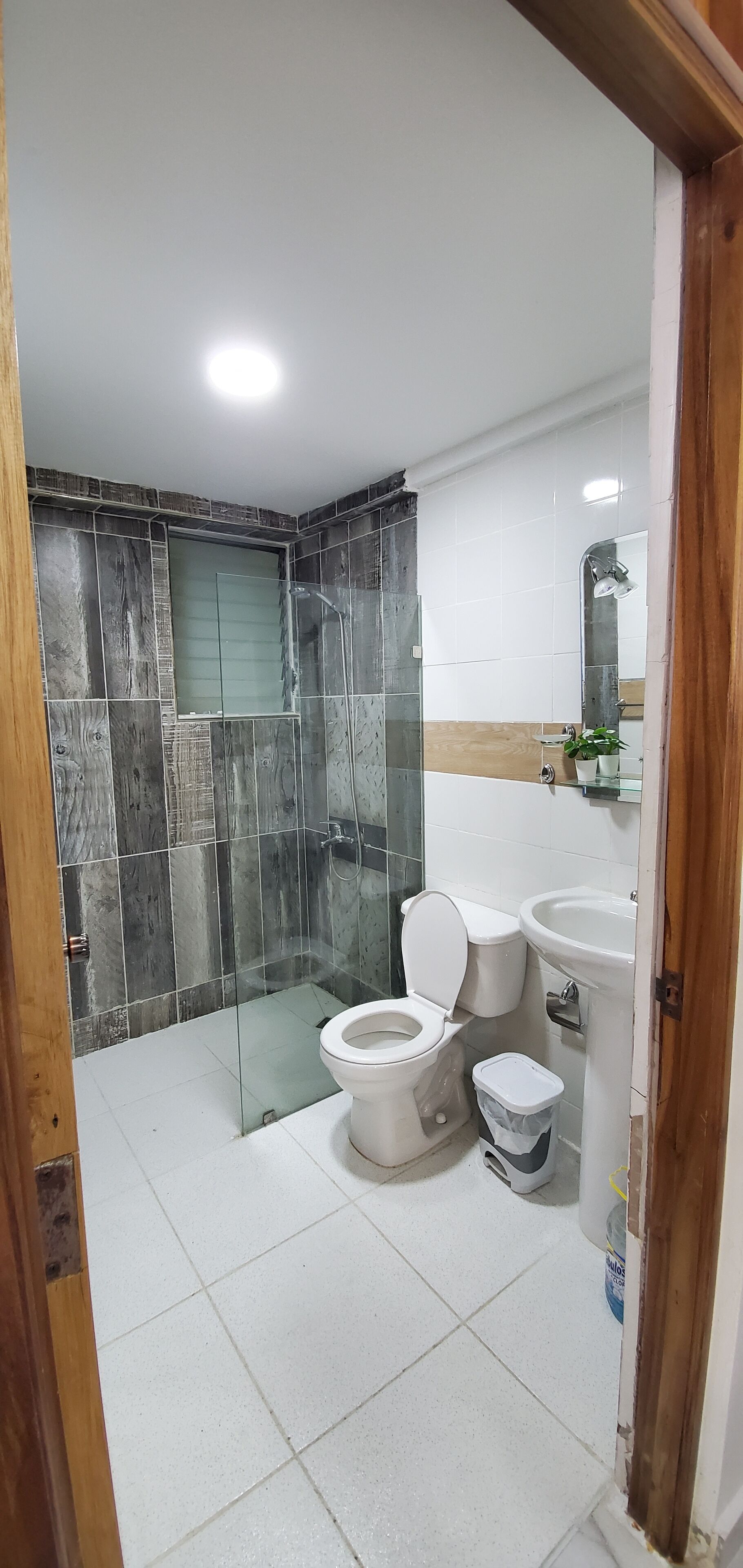 shower, rainfall showerhead, free toiletries, hair dryer