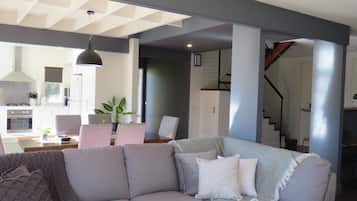 Smart TV y chimenea