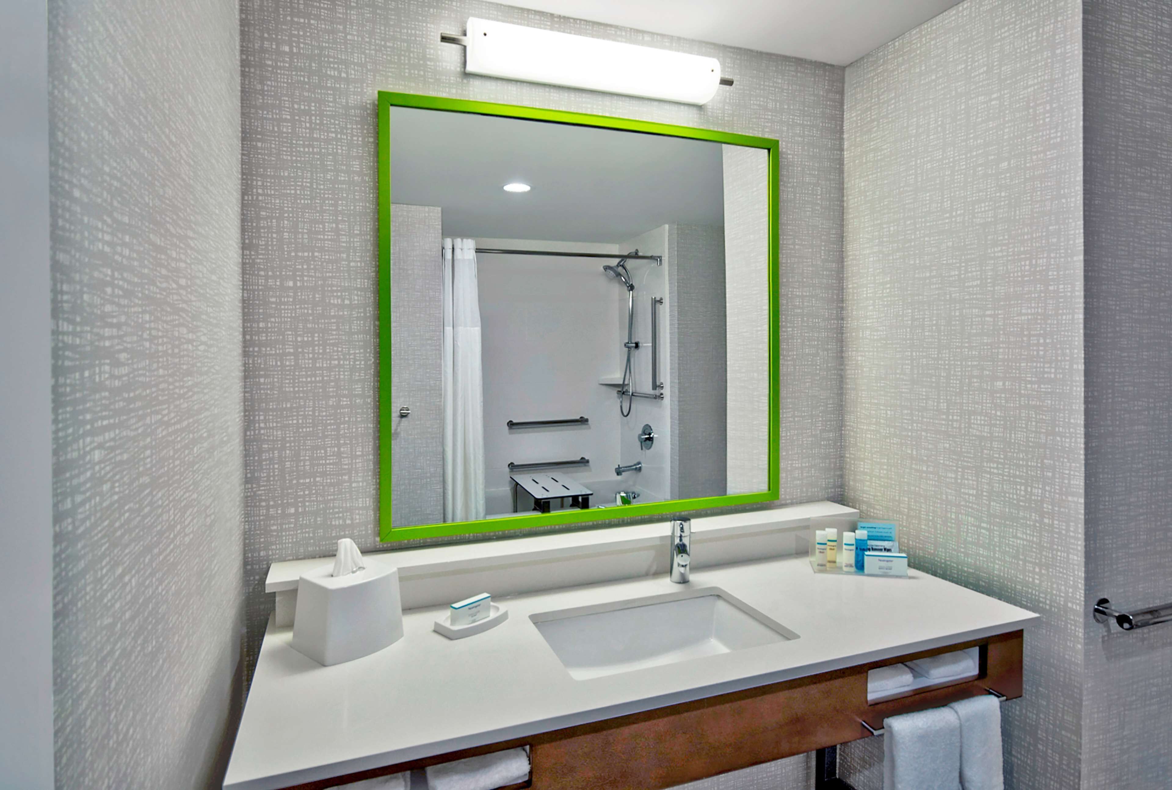 room, 2 queen beds, accessible, bathtub (mobility & hearing) | bathroom shower