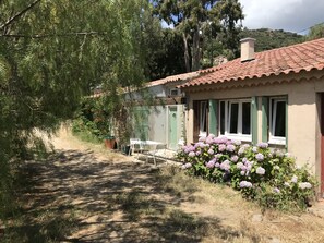 屋外ダイニングエリア