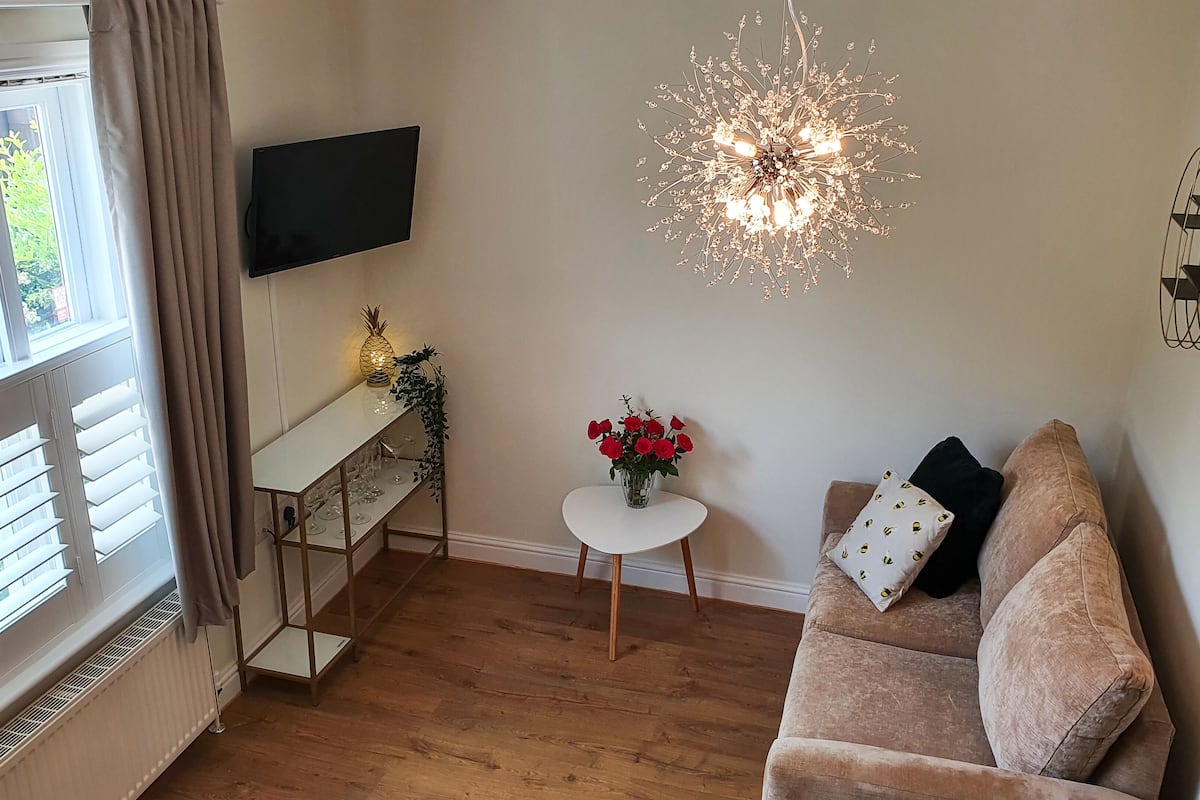 deluxe house | living area | 32-inch smart tv with digital channels, tv