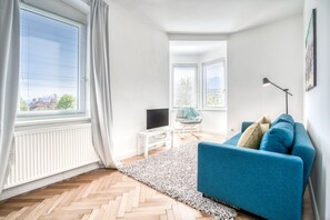 50-inch flat-screen TV with satellite channels, TV