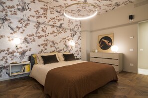 Apartamento urbano | 1 quarto, roupas de cama premium, edredons de pluma, cortinas blackout