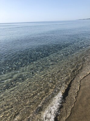 På stranden