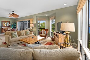 Smart TV, DVD player, books