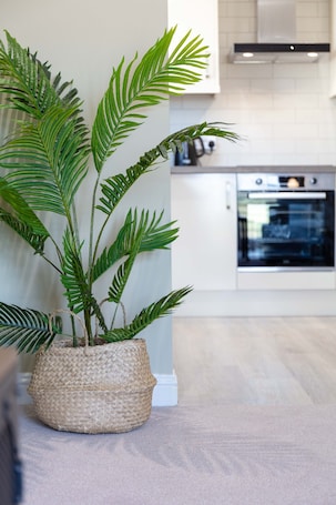 Classic Apartment | Private kitchen | Full-size fridge, microwave, oven, stovetop. Old Prestwick View - Donnini Apartments