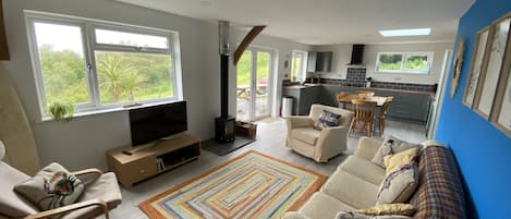 TV connectée, cheminée, jeux vidéo, Netflix