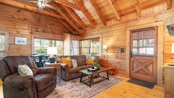 Televisión, chimenea, oficina