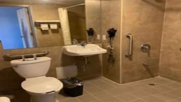 Premium Room, 1 King Bed, Accessible | Bathroom | Children's dressing gowns, towels