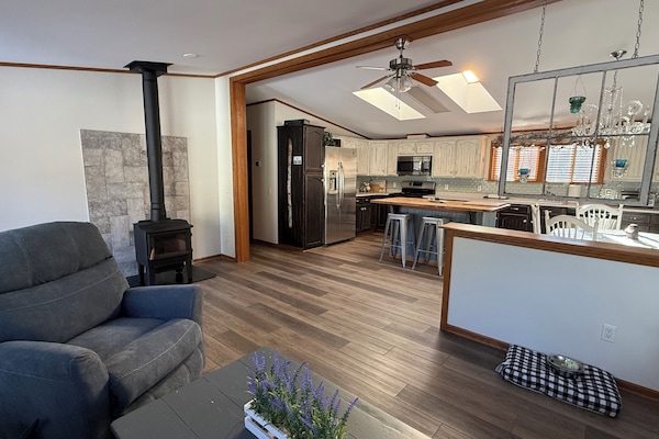 Living room and kitchen