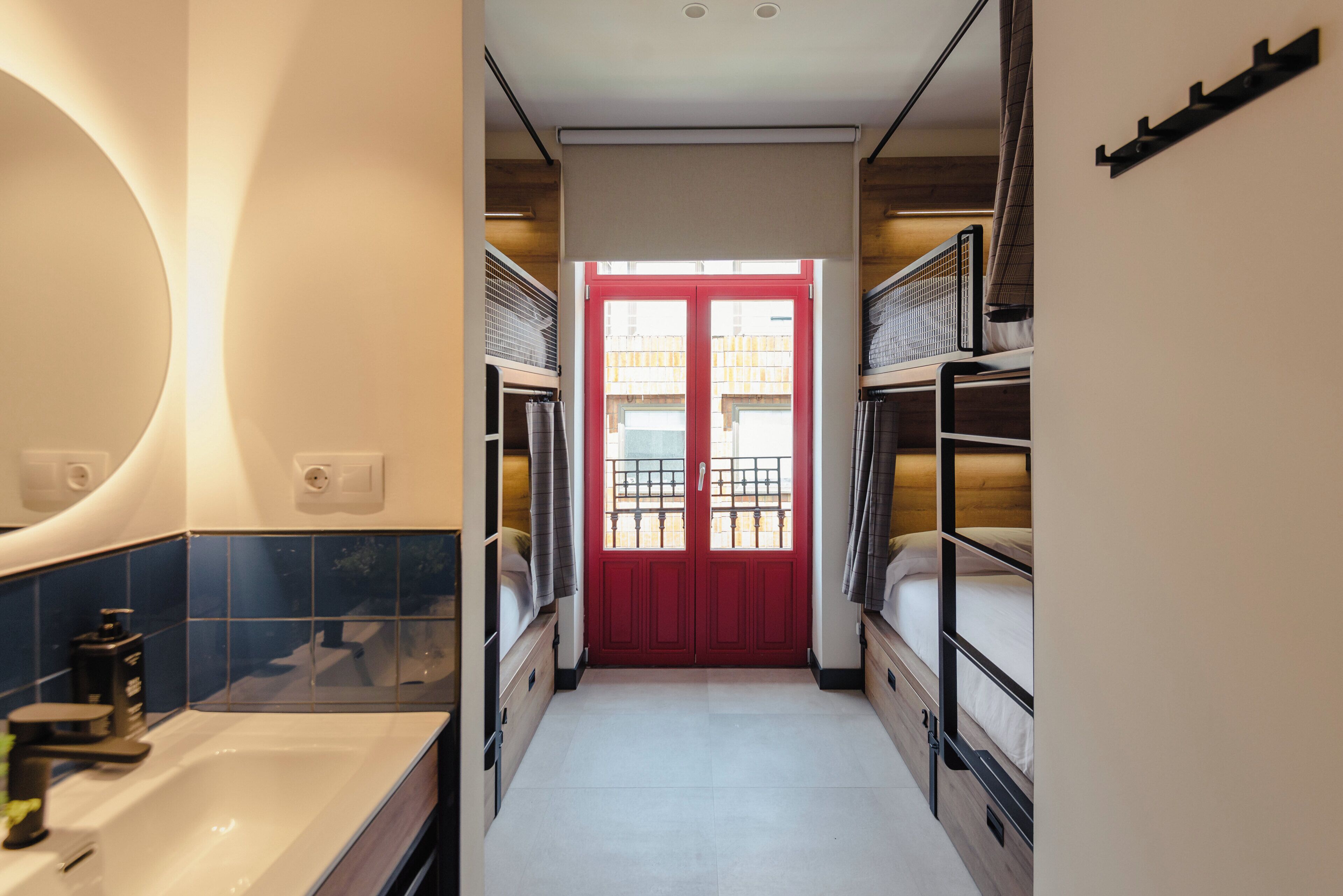 Premium bedding, down duvets, blackout curtains, soundproofing