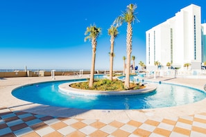 A heated pool