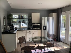 Fridge, microwave, oven, stovetop - Newly Constructed Second Floor Modern Studio Apartment Unit 2 ~ Sleeps 6 (Accomac)
