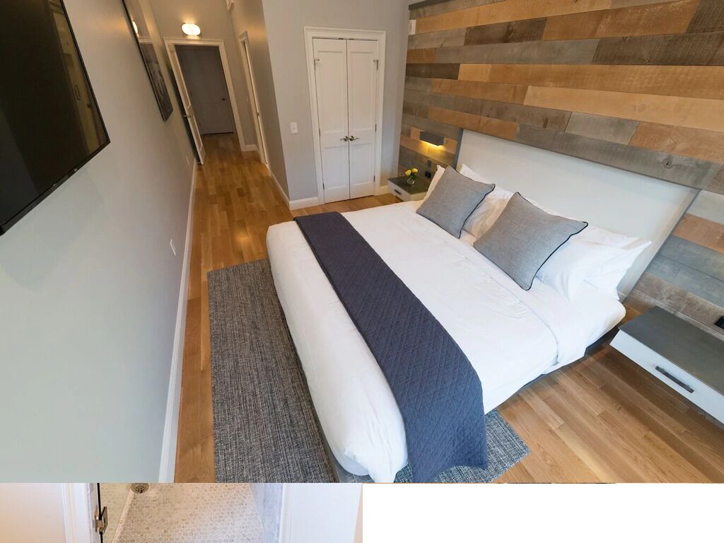 2 bedrooms, iron/ironing board, internet