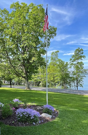 View from the house to the lake area- lake access is fully private.